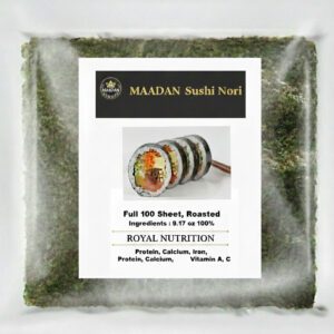 Maadan Premium 260g Sushi Nori 100 Full Sheets for Gimbap - Maadan Gold Label Sushi Nori