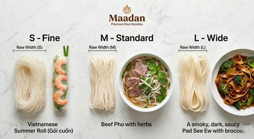 Maadan Premium Rice Noodle size S M L