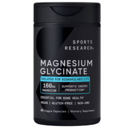 Magnesium Glycinate 160mg – High-Absorption Chelated Reset for Systemic Calm (60ct)