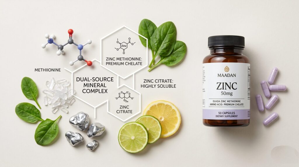 Maadan Zinc 50mg graphic presentation