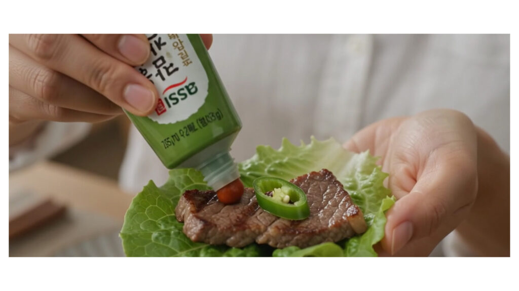 How to use the Ssamnjang bottle and eat Korean BBQ with the Ssamngjang